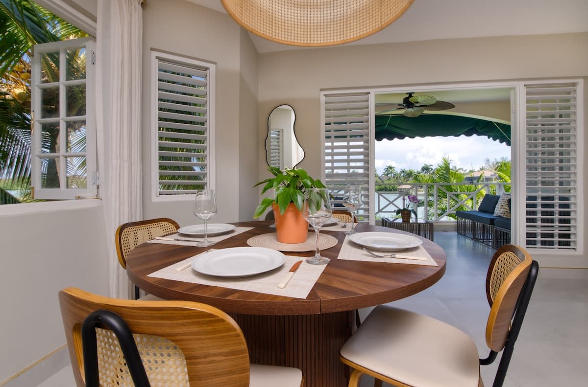 Dining table and patio