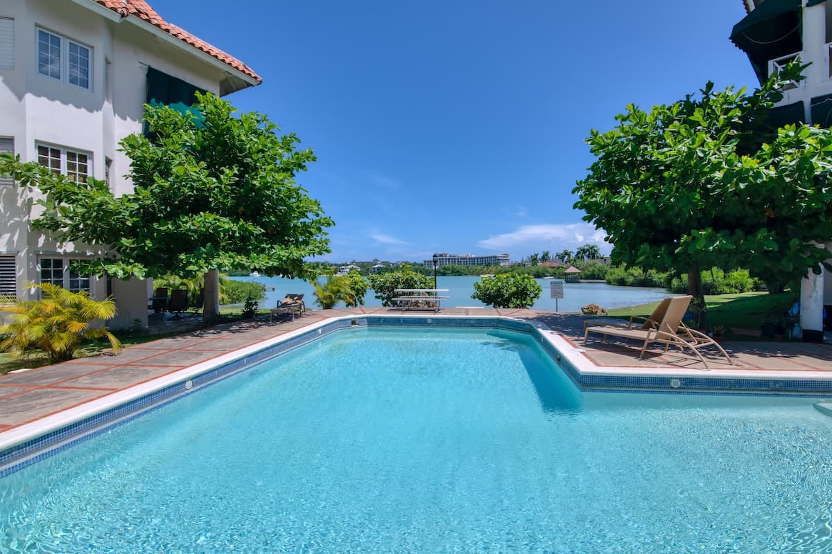 Pool overlooking the lagoon