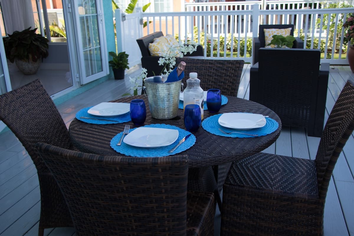 Dine outside in the fresh sea breeze whenever you feel like it