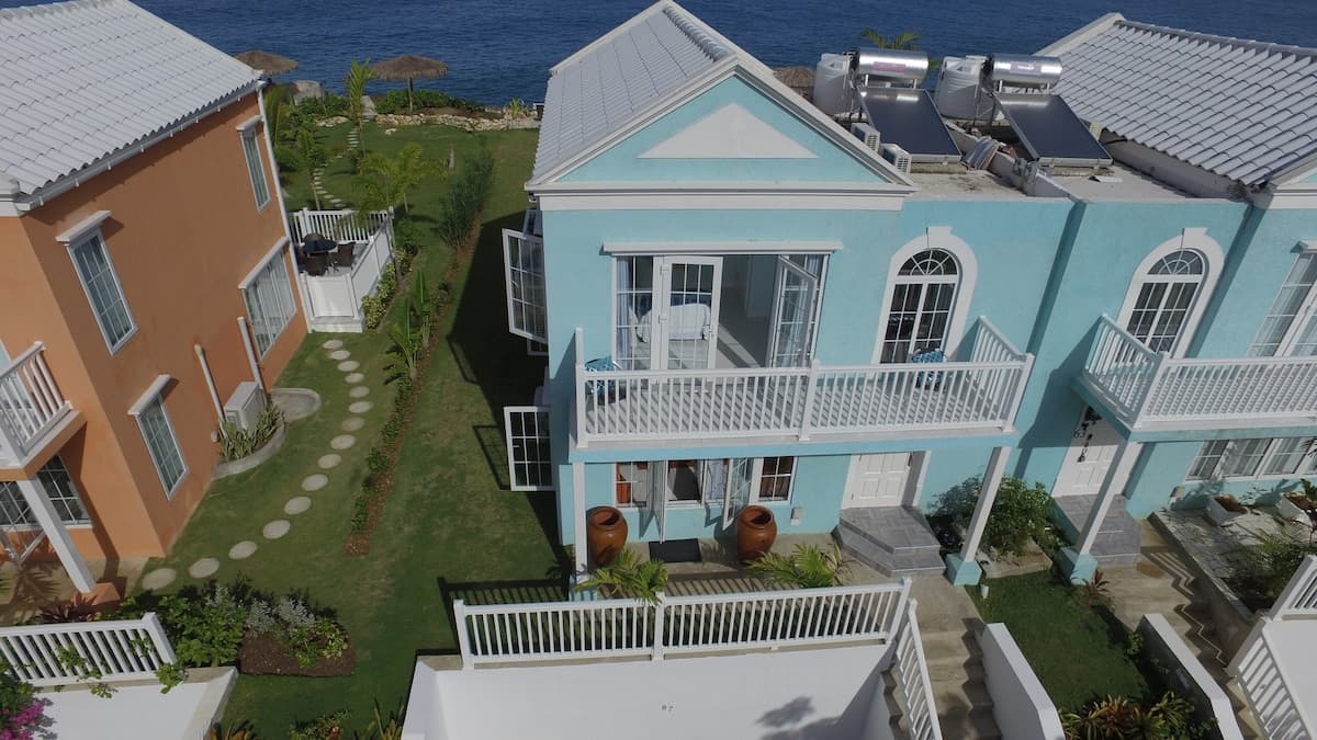 Drone view into the 2nd Bedroom and its balcony